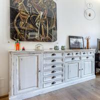 Madia in legno decapato