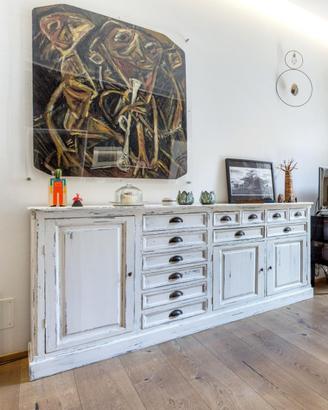 Madia in legno decapato