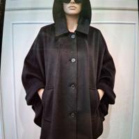 Mantella Loden con cappuccio nera tg. 48