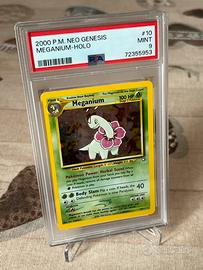 Meganium Holo Neo Genesis PSA 9 Inglese
