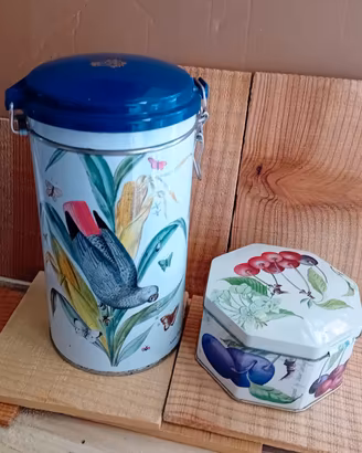 Scatole vintage Dallmayr e Louise Carling 