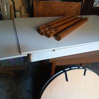tavolo in legno bianco allungabile