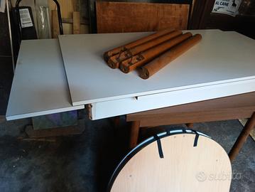 tavolo in legno bianco allungabile