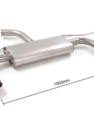 VW Golf VII 7 1.4 TSI Posteriore inox sdoppiato
