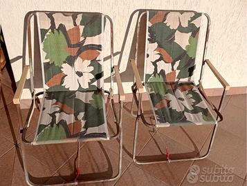 sedie pieghevoli da spiaggia vintage
