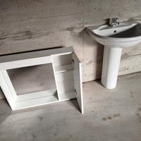 lavandino a colonna+ mobile/specchio 