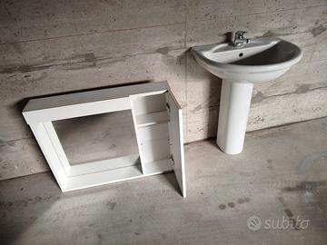 lavandino a colonna+ mobile/specchio 