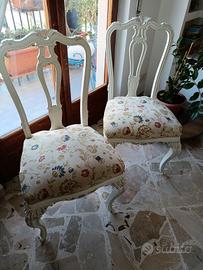 4 Sedie Shabby Chic Eleganti 