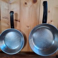 BARAZZONI - 2 padelle inox triplo fondo