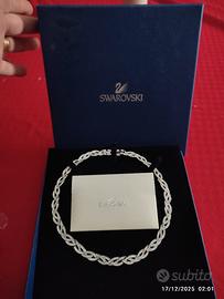 Swarovski originale girocollo curled argento 