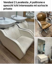 2 lavatesta e 4 poltrone