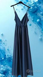 abito sottoveste blu notte