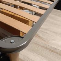 Rete a doghe letto singolo con gambe