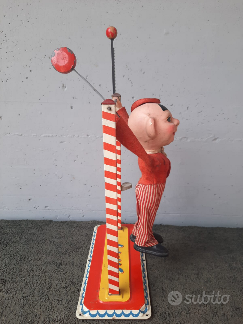 JOUET ANCIEN MANUEL L'Acrobate Clown JIMMY Marque ARNOLD Lien video Utube EUR 49,00 - FR