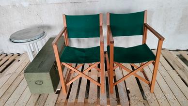 Coppia Sedie Da Bar Stile Regista Birra San Miguel