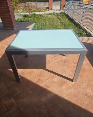 Tavolo allungabile in vetro temperato