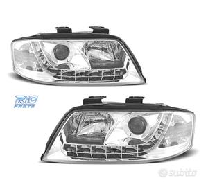 FARI PER AUDI A6 4B 01-04 LUCE DIURNA A LED FONDO 