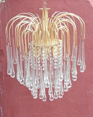 Lampadario in vetro di Murano stile Venini 