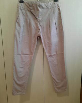 Pantaloni beige/nocciola cotone TG42 Silvian Heach
