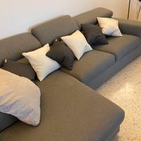 Divano grigio 3 posti con isola Poltronesofà