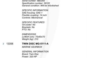 2 INVERTITORI MARINI TWIN DISC MG-5111-A