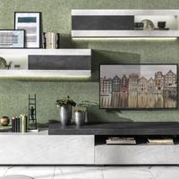 Soggiorno orizzonte in stucco veneziano