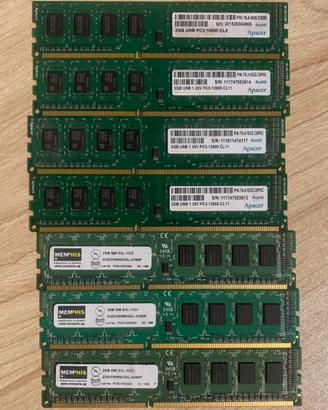 Lotto 7x RAM DDR3 / DDR3L 2GB