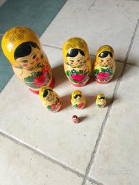 Matrioska Russa Vintage Semenov-Set 7 Pezzi 