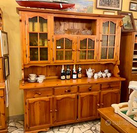 vetrina in legno massello 200x45 h210 circa