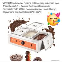 macchina sciogli cioccolata 3 vasche