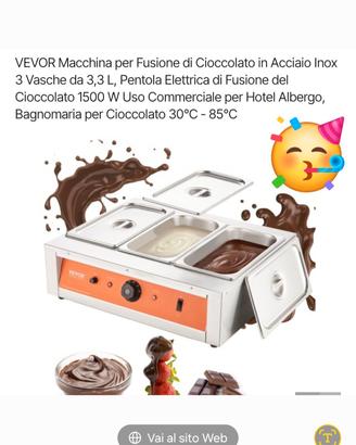 macchina sciogli cioccolata 3 vasche