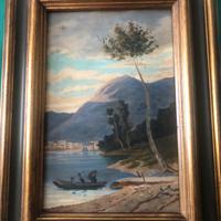 Dipinto ligure quadro olio  inizio XXsec