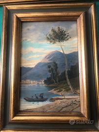 Dipinto ligure quadro olio  inizio XXsec