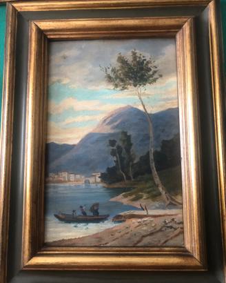 Dipinto ligure quadro olio  inizio XXsec