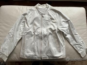 Giubbotto vera pelle nappa bianco indossato poco