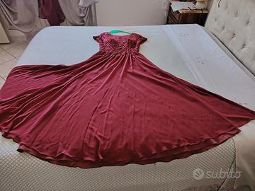 abito da cerimonia da sera Borgogna 