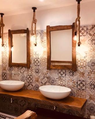 TOP BAGNO, TAVOLI, MENSOLE IN LEGNO MASSEL