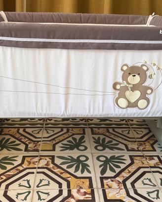 Culla fianco letto Brevi. Seggiolone portatile cam