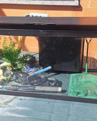 Acquario completo "ciano aqua 60 led" da 60 litri