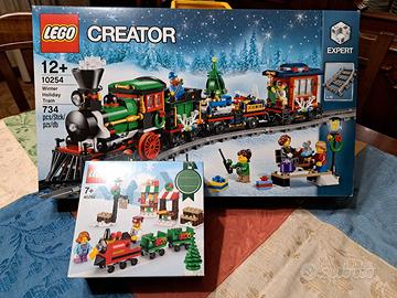 Lego 10254 Winter train + 40262 minitreno