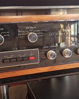 Preamplificatore McIntosh C27 con mobile in legno 