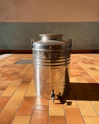 Fusto Inox 50L con Rubinetto – Perfetto per Olio,