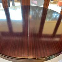 Tavolo Rotondo a pedana centrale Vintage anni '70
