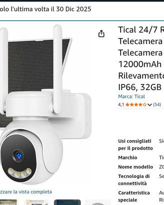 telecamera con sim e pannello solare