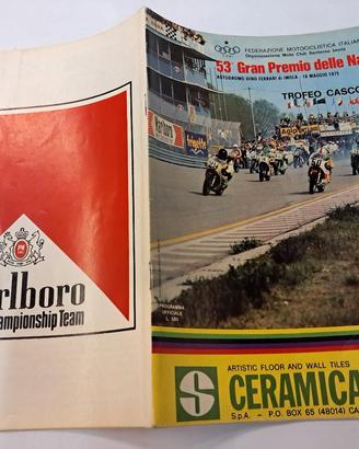 libretto del 1975 del gran premio Imola motoc.