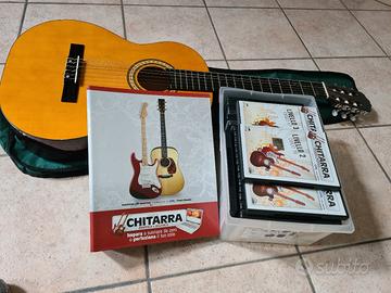 chitarra classica con corso per imparare a usarla