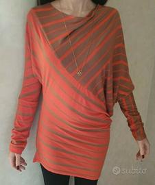 Maxi maglia con manica a pipistrello