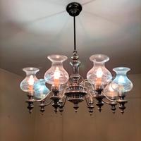 lampadario vetro ottone