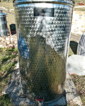 Contenitore fusto inox olio vino