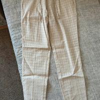 Pantaloni di cotone e lino